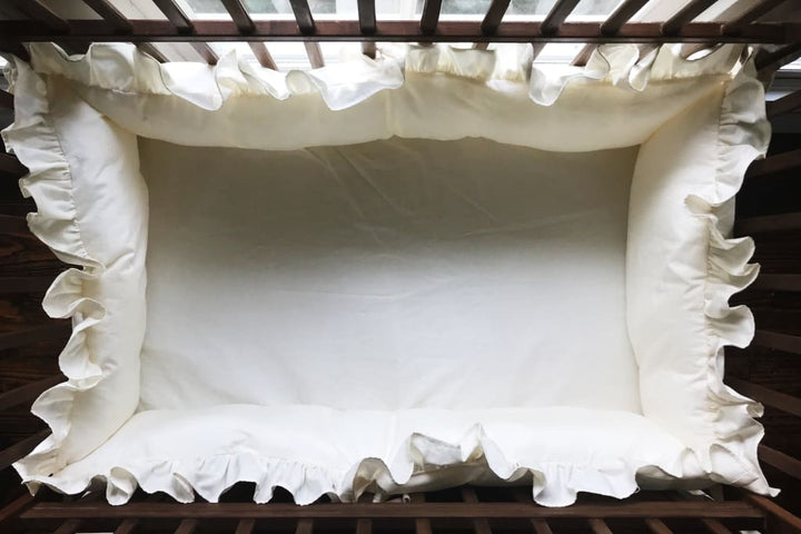 Ivory | Ruffled Mini Crib Liners