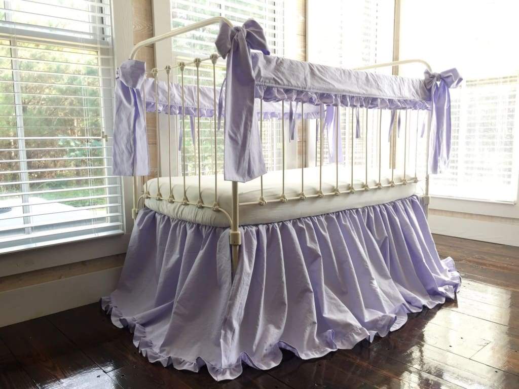 Lavender | Ruffled Linerless Crib Bedding Set