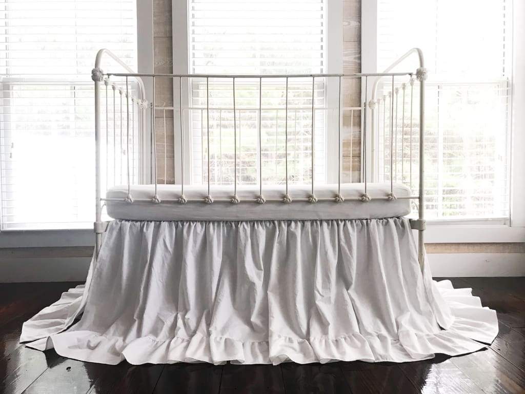 White | Ruffled Crib Skirt