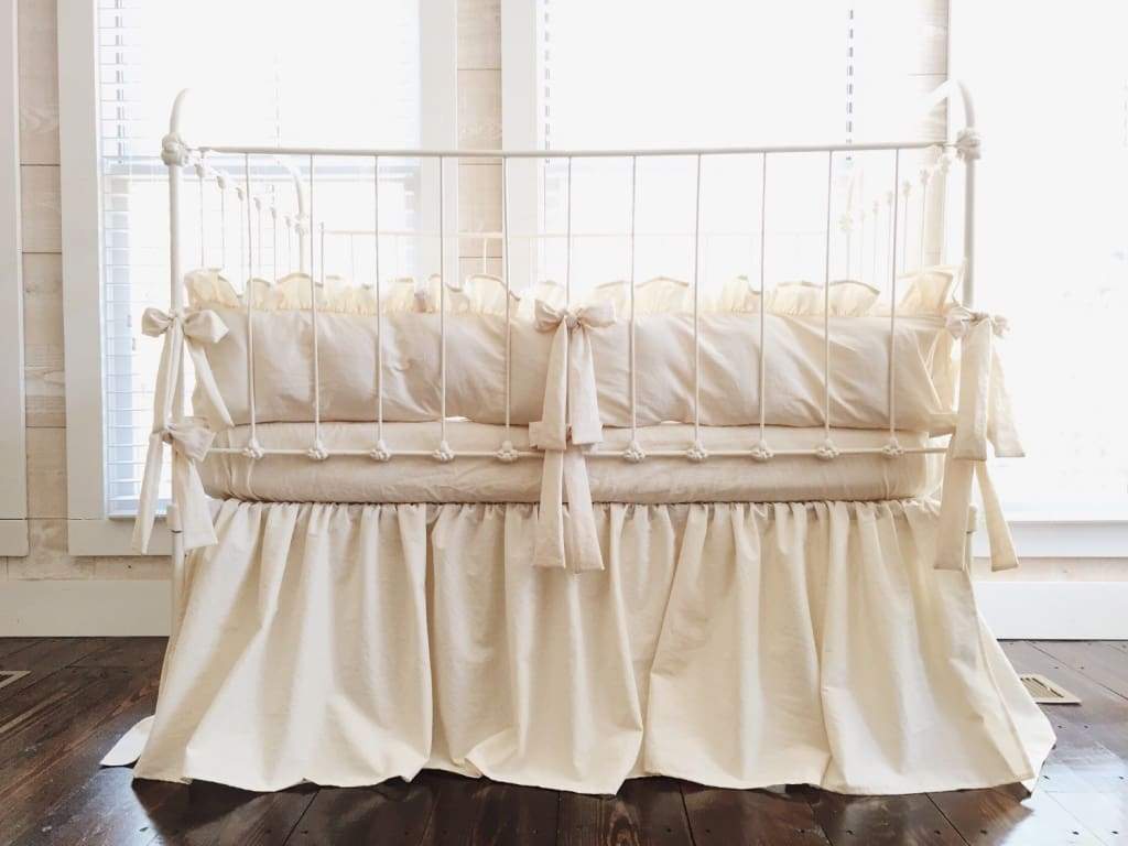 Natural Farmhouse Crib Bedding and Sheet Set - High Cotton Textile 