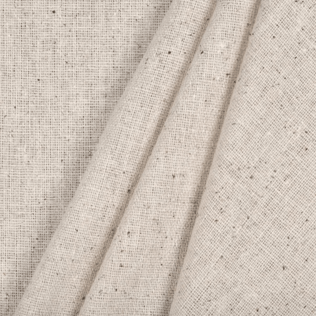 Natural Osnaburg washed cotton fabric swatch by High Cotton Textile