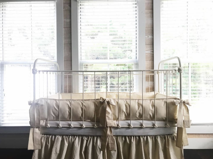 Natural Tailored Gender Neutral Crib Liners Set