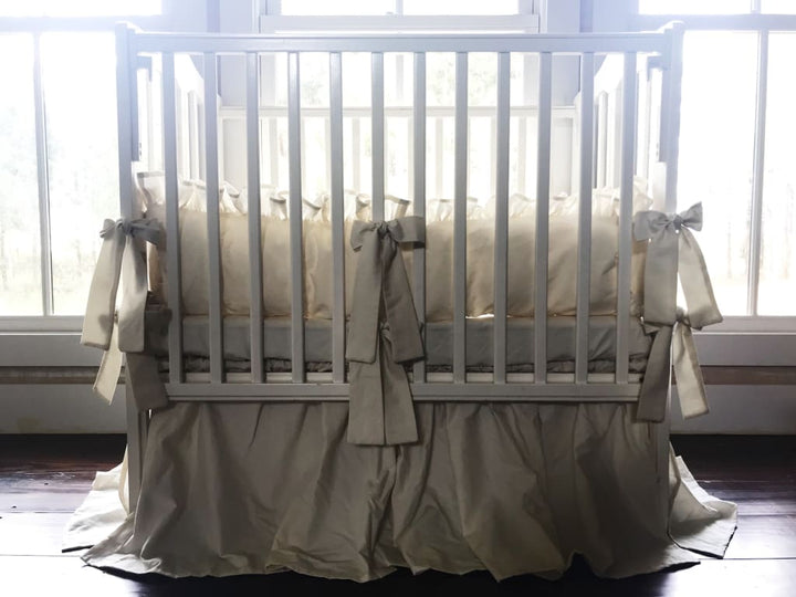 Porcelain | Farmhouse Mini Crib Bedding Set