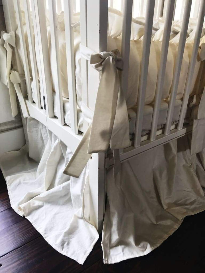 Porcelain | Farmhouse Mini Crib Bedding Set