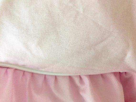 Parfait Pink 26x26 Ruffled Euro Sham handmade heirloom nursery - High Cotton Textile