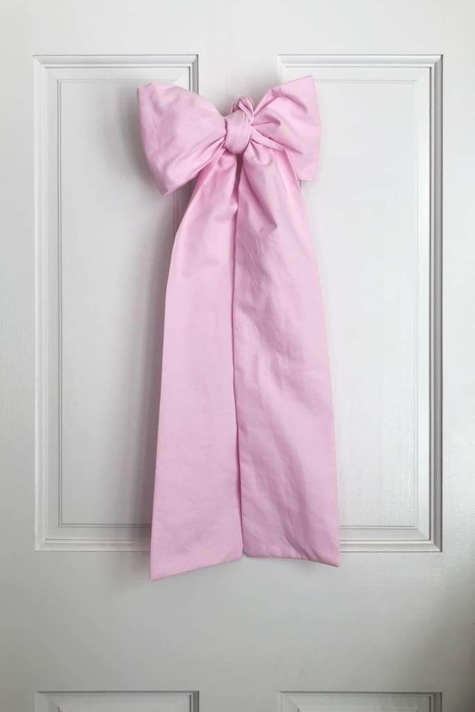 Parfait Pink Large Crib Bow handmade heirloom nursery - High Cotton Textile