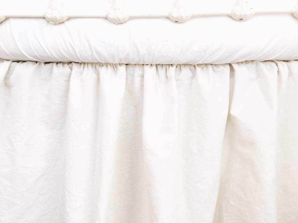 Porcelain Farmhouse Basic Crib Skirt handmade heirloom nursery - High Cotton Textile
