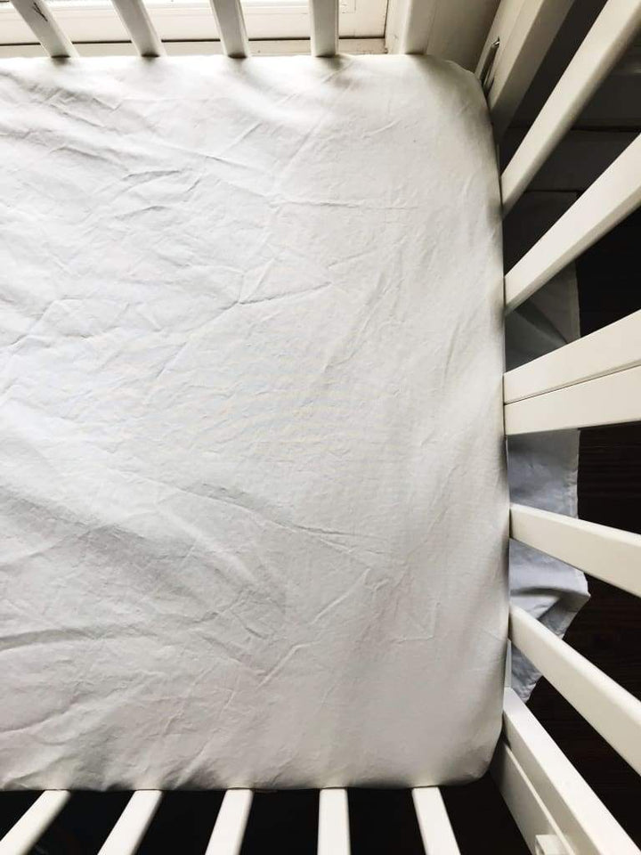 Porcelain Mini Crib Sheet handmade heirloom nursery - High Cotton Textile