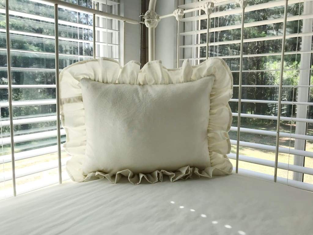 Porcelain | Ruffled Crib Pillow