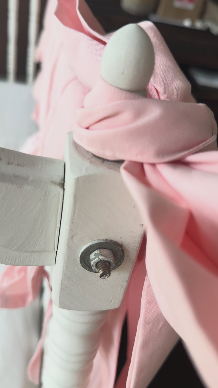 Sisters Pink Large Crib Bow