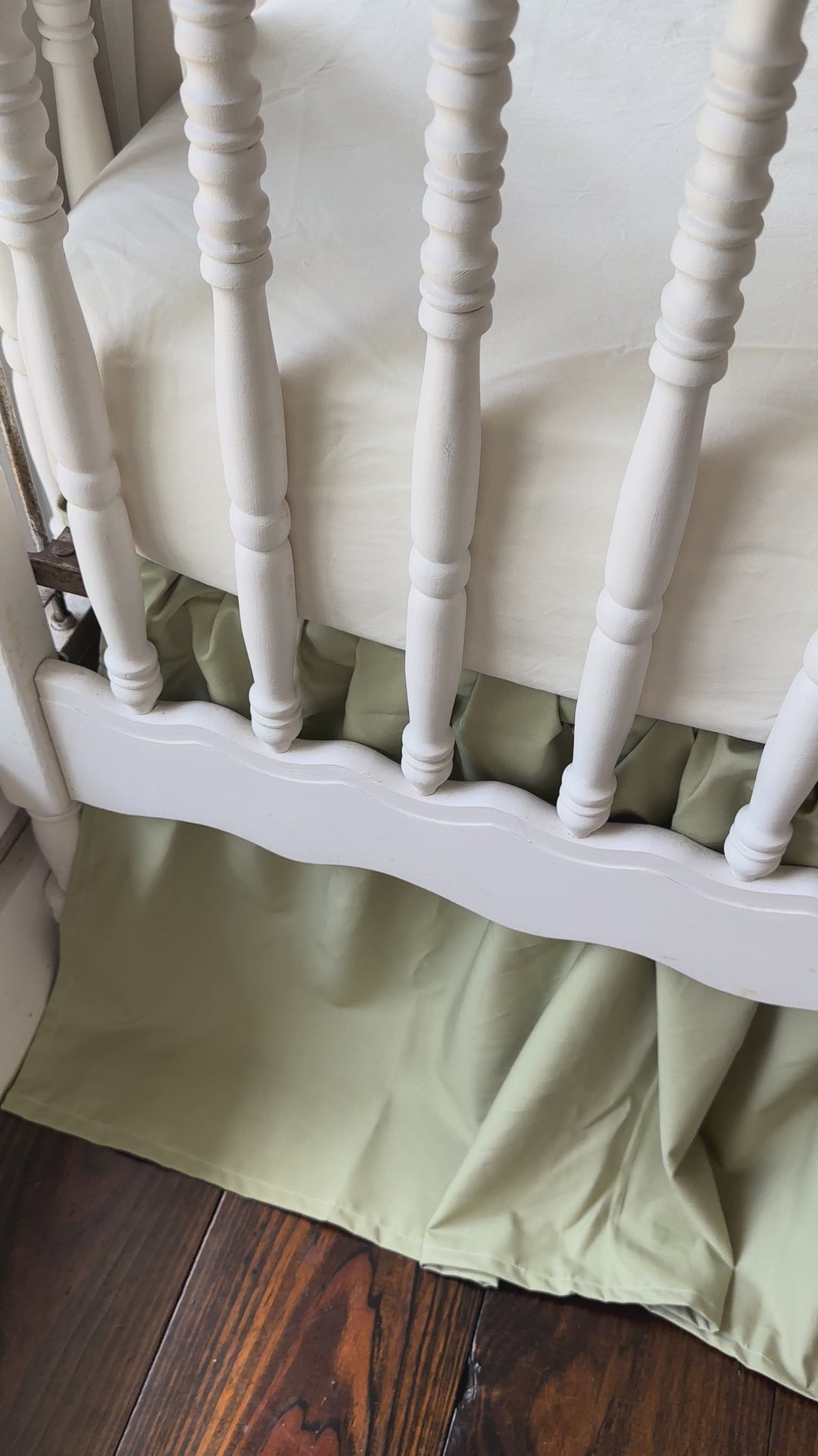 Sage Green & Ivory Crib Bedding Set
