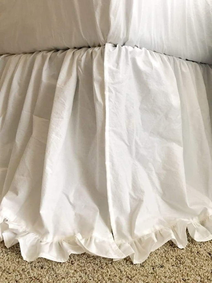 Ruffle Cotton Bed Skirt handmade heirloom nursery - High Cotton Textile