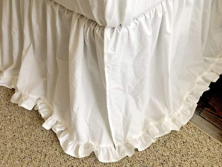 Ruffle Cotton Bed Skirt handmade heirloom nursery - High Cotton Textile