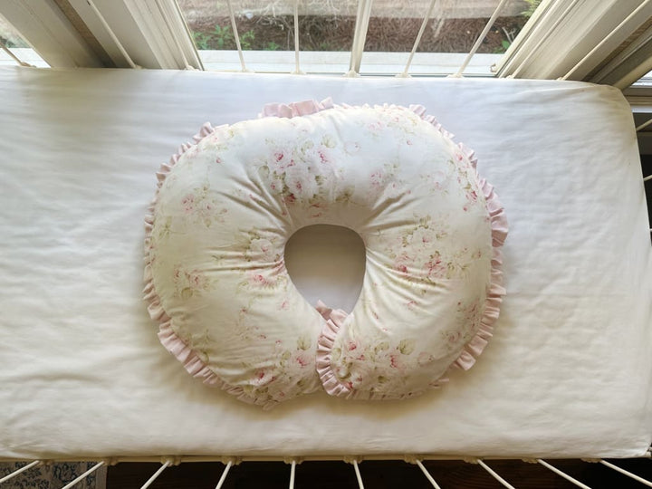 Shabby Chic Watercolor Floral Boppy Pillow Cover