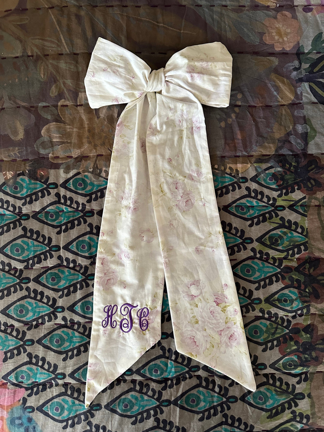 Signature heirloom baby bow handmade in Alabama — view 2