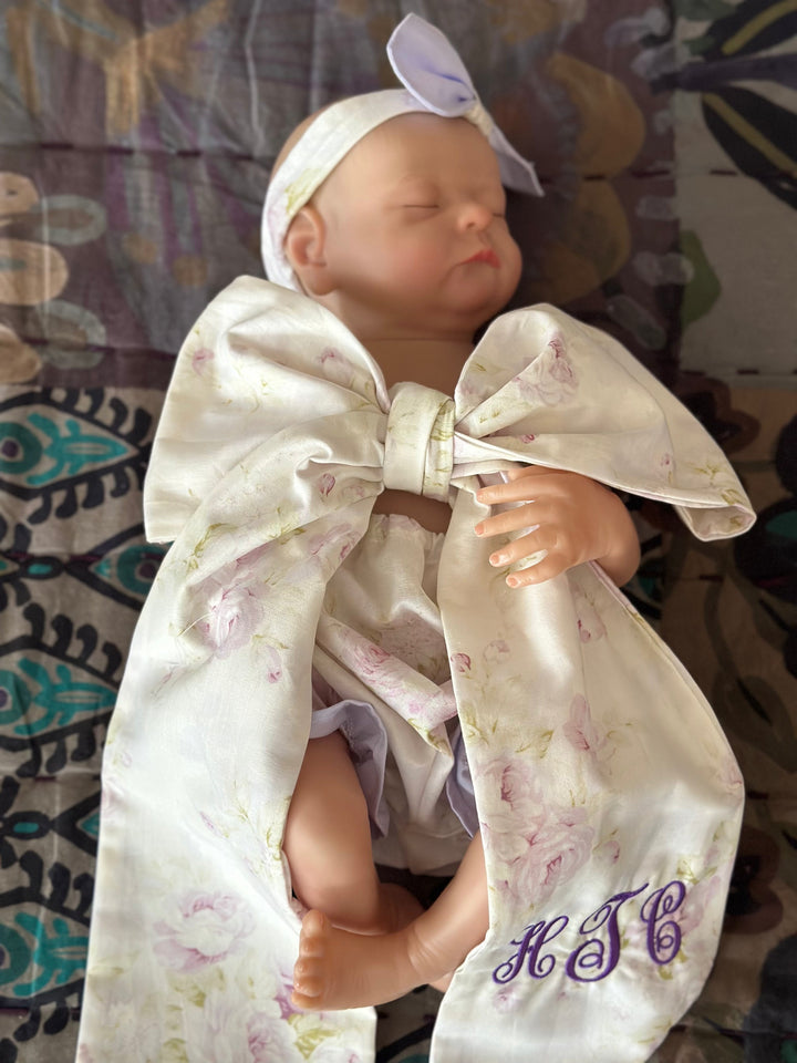 Signature heirloom baby bow handmade in Alabama — view 6