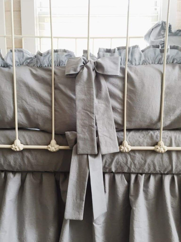 Silver | Farmhouse Crib Bedding Set