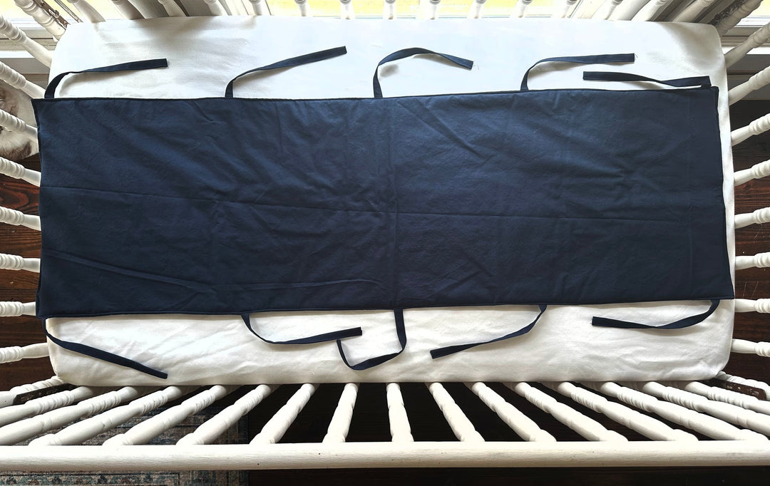 Simple Crib Rail Cover – Solid Colors handmade heirloom nursery - High Cotton Textile