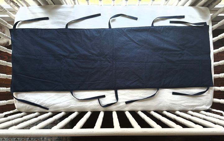Simple Crib Rail Cover – Solid Colors handmade heirloom nursery - High Cotton Textile