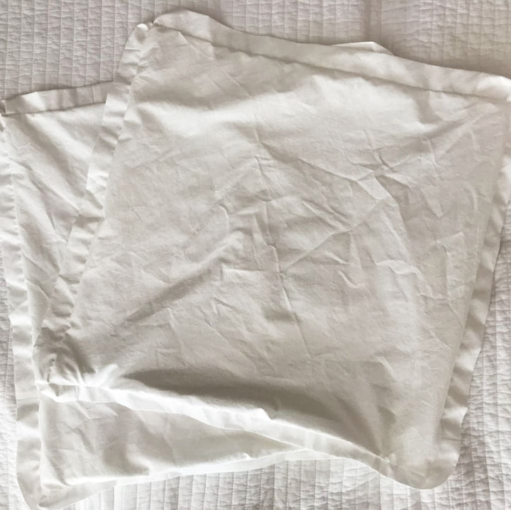 White 26x26 Tailored Euro Sham handmade heirloom nursery - High Cotton Textile