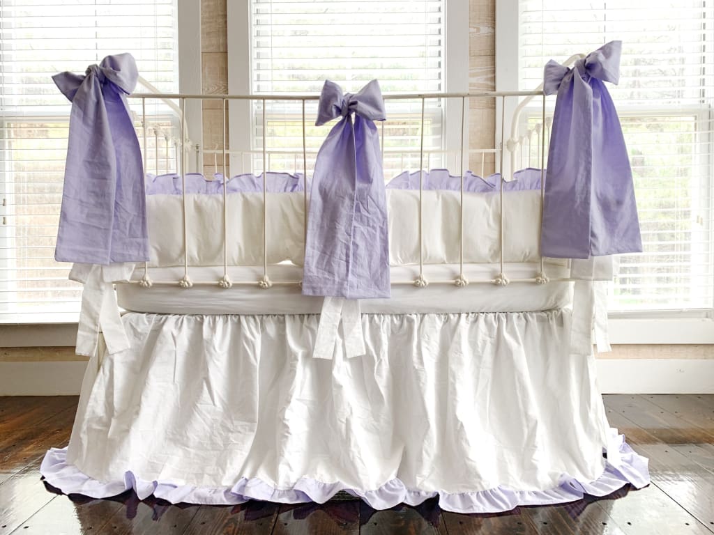 purple baby girl comforter set