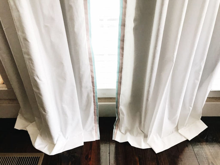 White Blackout Nursery Curtains handmade heirloom nursery - High Cotton Textile