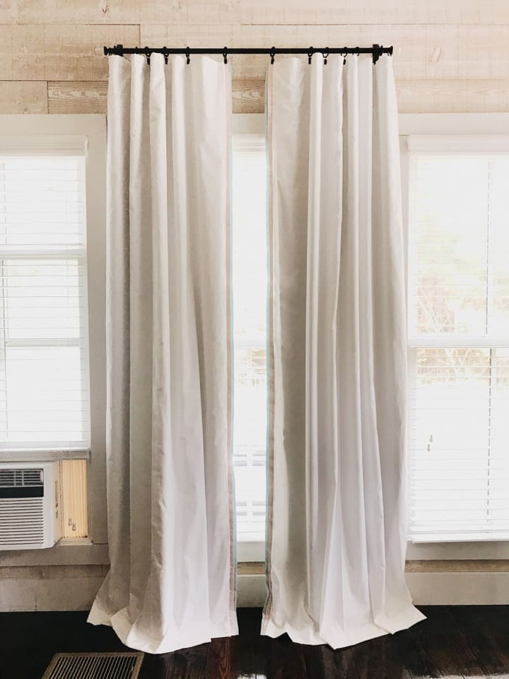 White Blackout Nursery Curtains handmade heirloom nursery - High Cotton Textile