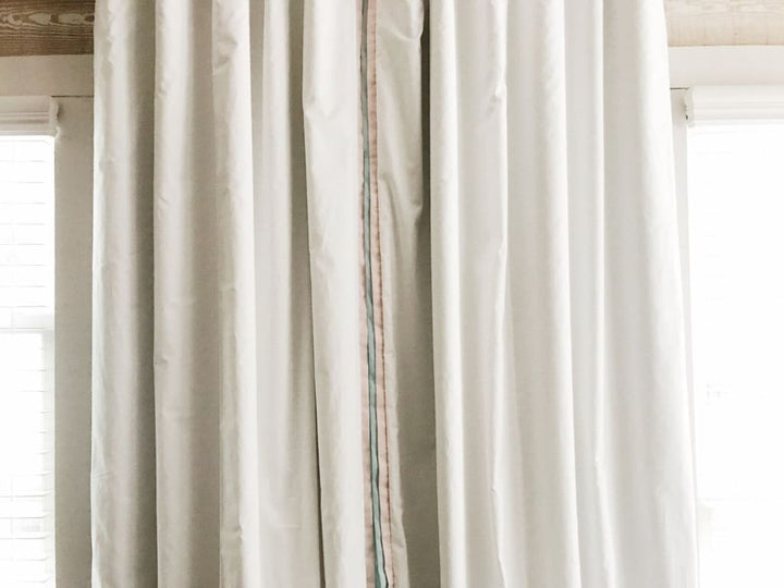 White Blackout Nursery Curtains handmade heirloom nursery - High Cotton Textile