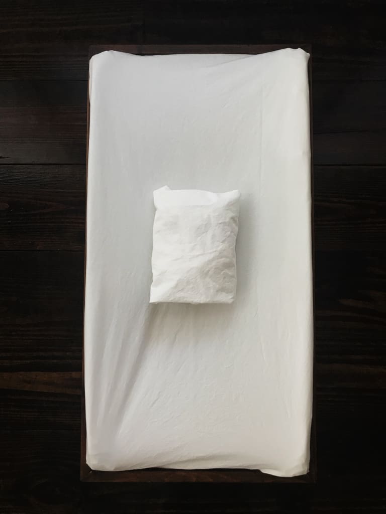 White Changing Pad Cover handmade heirloom nursery - High Cotton Textile