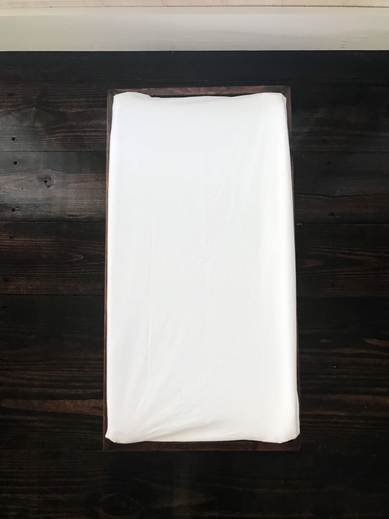 White Changing Pad Cover handmade heirloom nursery - High Cotton Textile