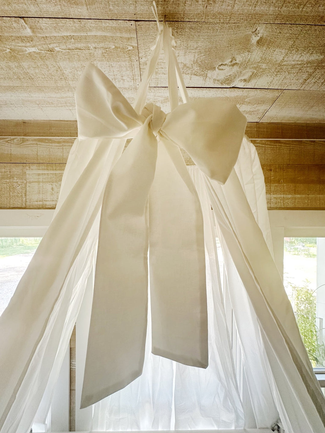 White Crib Canopy Set with Matching Crib Skirt — Farmhouse Nursery handmade heirloom nursery - High Cotton Textile