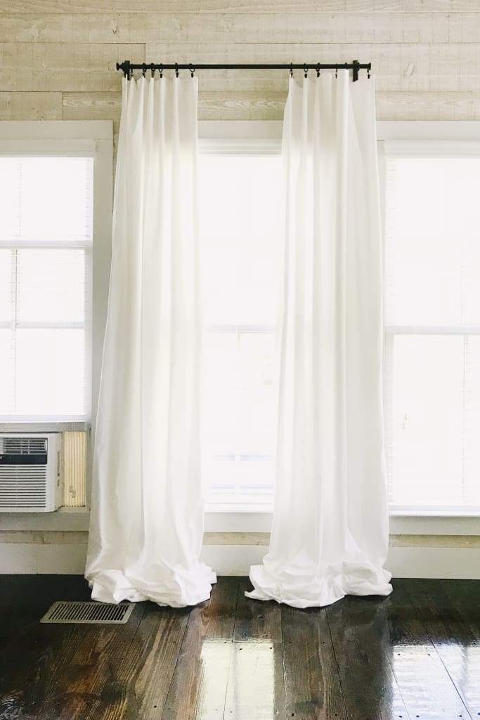 White Farmhouse Curtains handmade heirloom nursery - High Cotton Textile