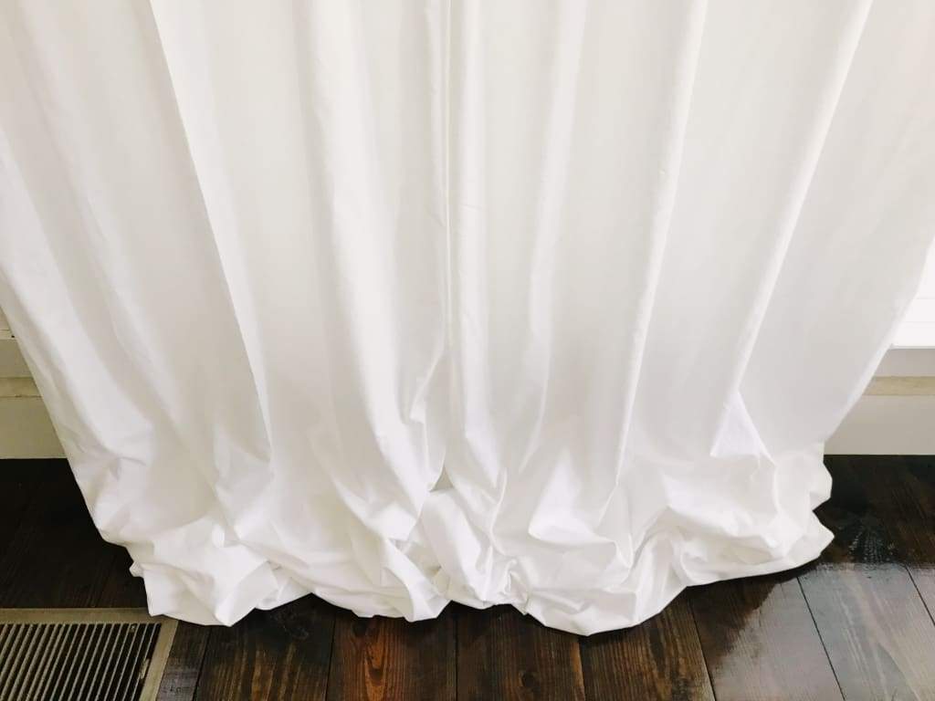 White Farmhouse Curtains handmade heirloom nursery - High Cotton Textile