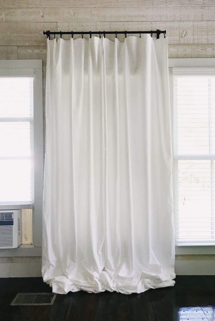 White Farmhouse Curtains handmade heirloom nursery - High Cotton Textile