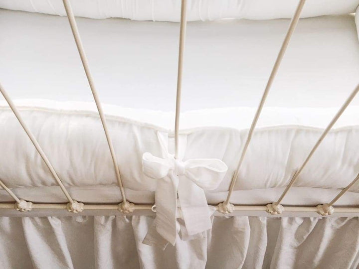 White | Farmhouse Tailored Crib Liners