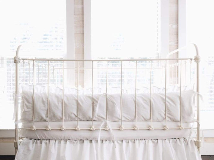 White | Ruffled Crib Liners