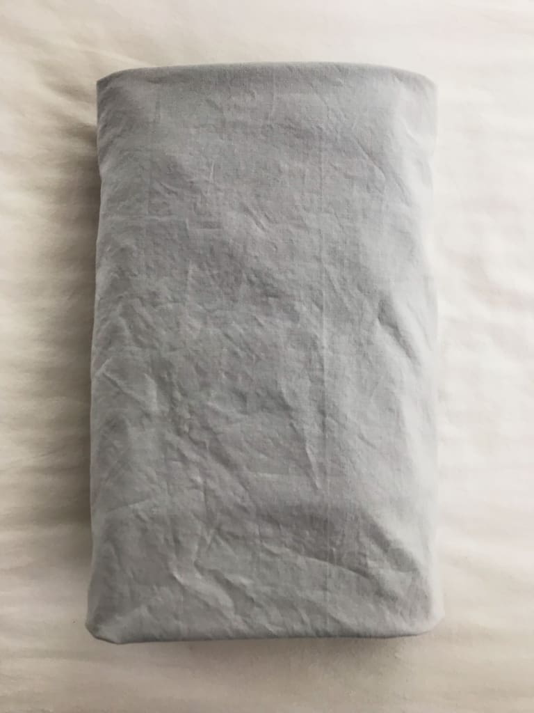 Zen Grey Fitted Crib Sheet handmade heirloom nursery - High Cotton Textile