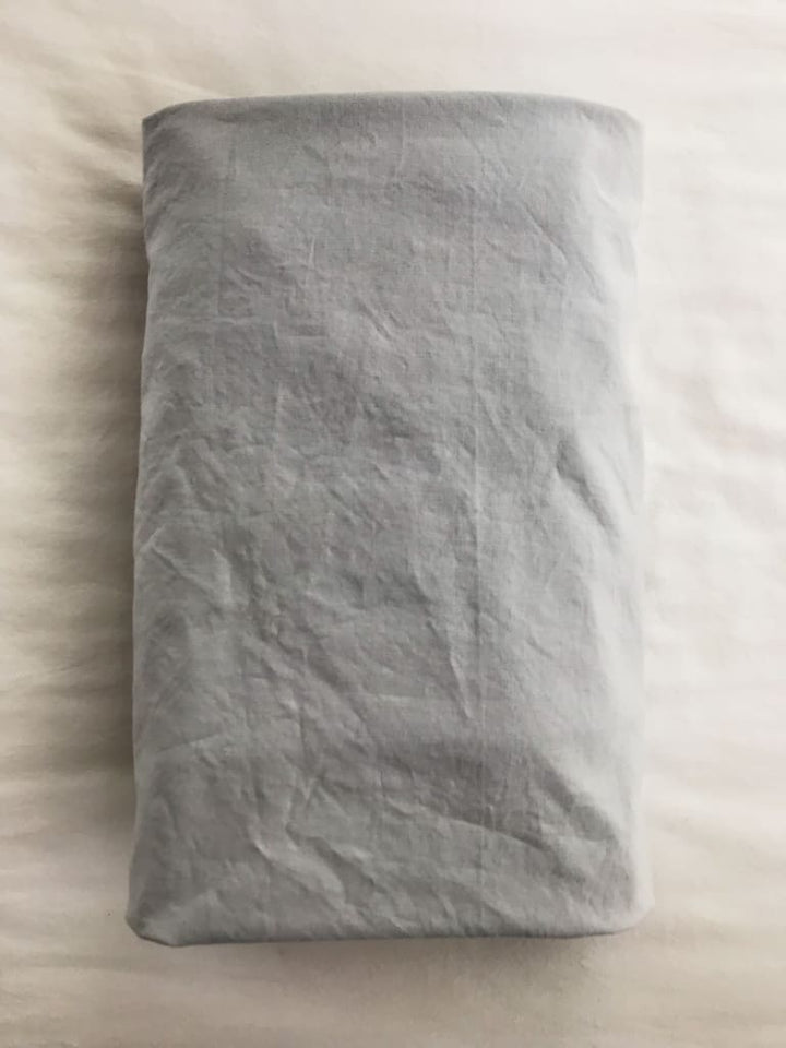 Zen Grey Fitted Crib Sheet handmade heirloom nursery - High Cotton Textile