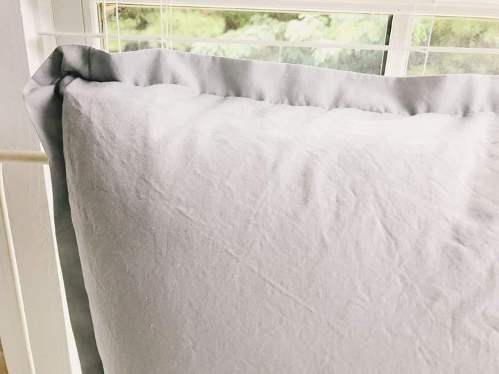 26x26 Tailored Euro Sham in 100% Cotton Zen Grey handmade heirloom nursery - High Cotton Textile