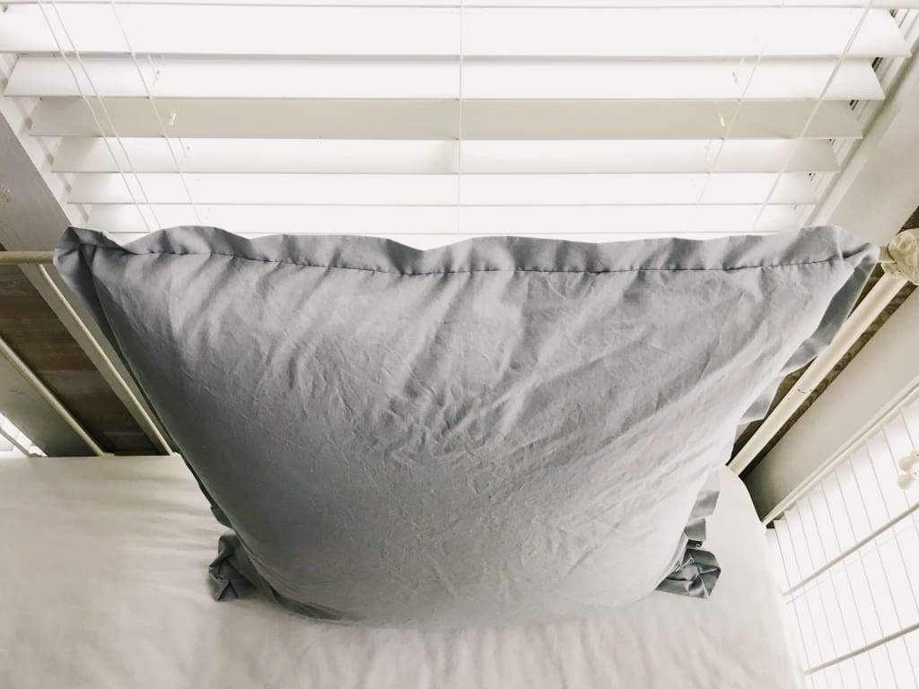 26x26 Tailored Euro Sham in 100% Cotton Zen Grey handmade heirloom nursery - High Cotton Textile