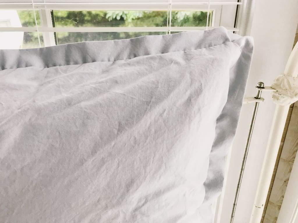 26x26 Tailored Euro Sham in 100% Cotton Zen Grey handmade heirloom nursery - High Cotton Textile