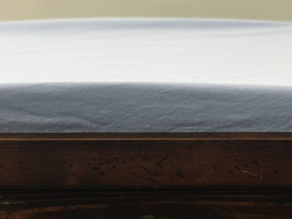 Baby Blue Changing Pad Cover handmade heirloom nursery - High Cotton Textile