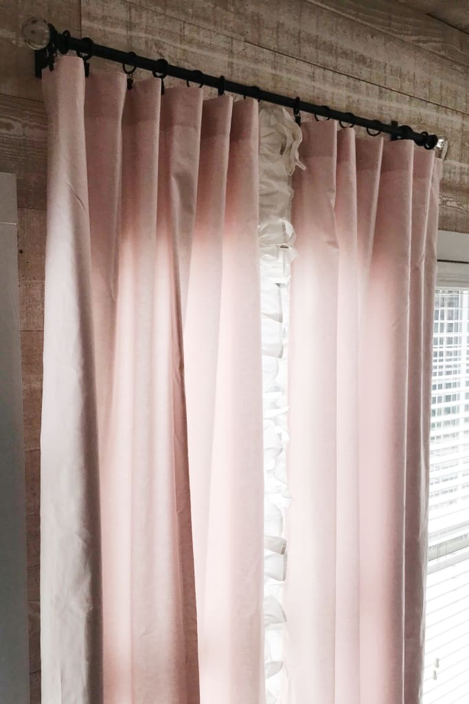 Baby Pink and White | Ruffled Curtains