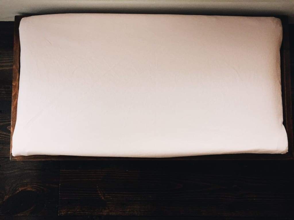 Baby Pink Changing Pad Cover handmade heirloom nursery - High Cotton Textile