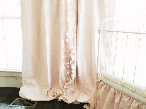 Baby Pink | Ruffled Blackout Curtains