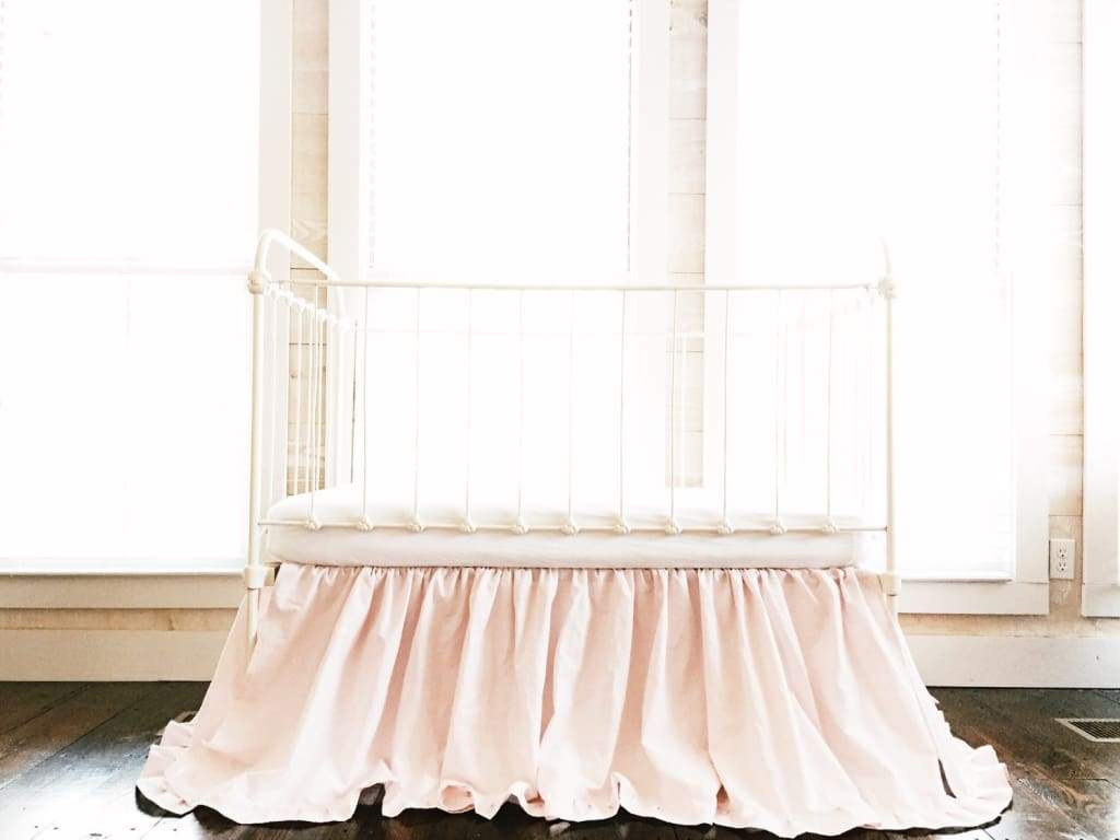 Baby Pink | Ruffled Crib Skirt