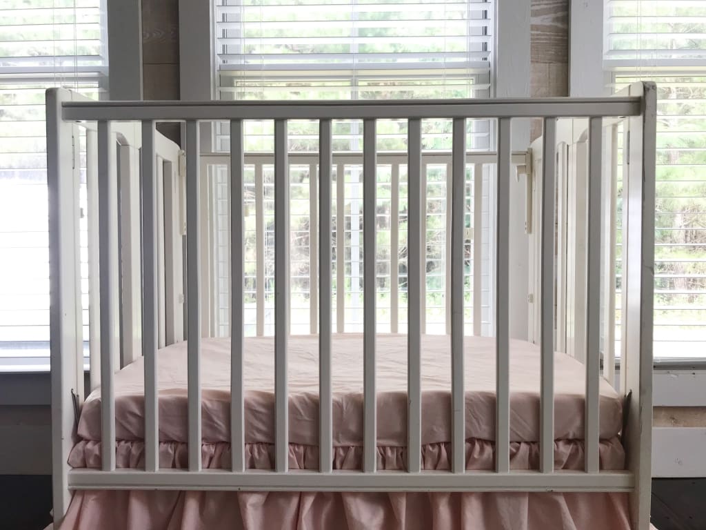 Ballet Slipper Mini Crib Sheet handmade heirloom nursery - High Cotton Textile