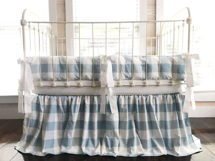Blue Buffalo Check | Farmhouse Crib Bedding Set