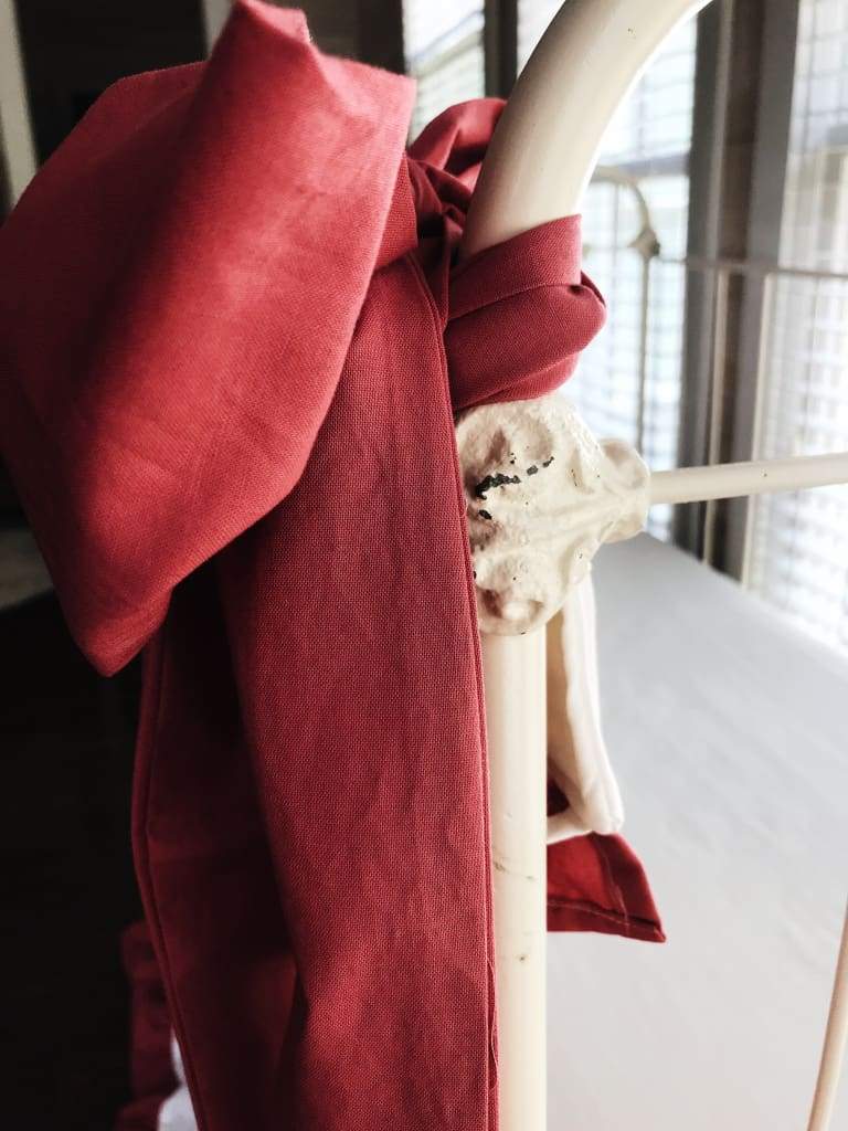 Blush Large Crib Bow handmade heirloom nursery - High Cotton Textile