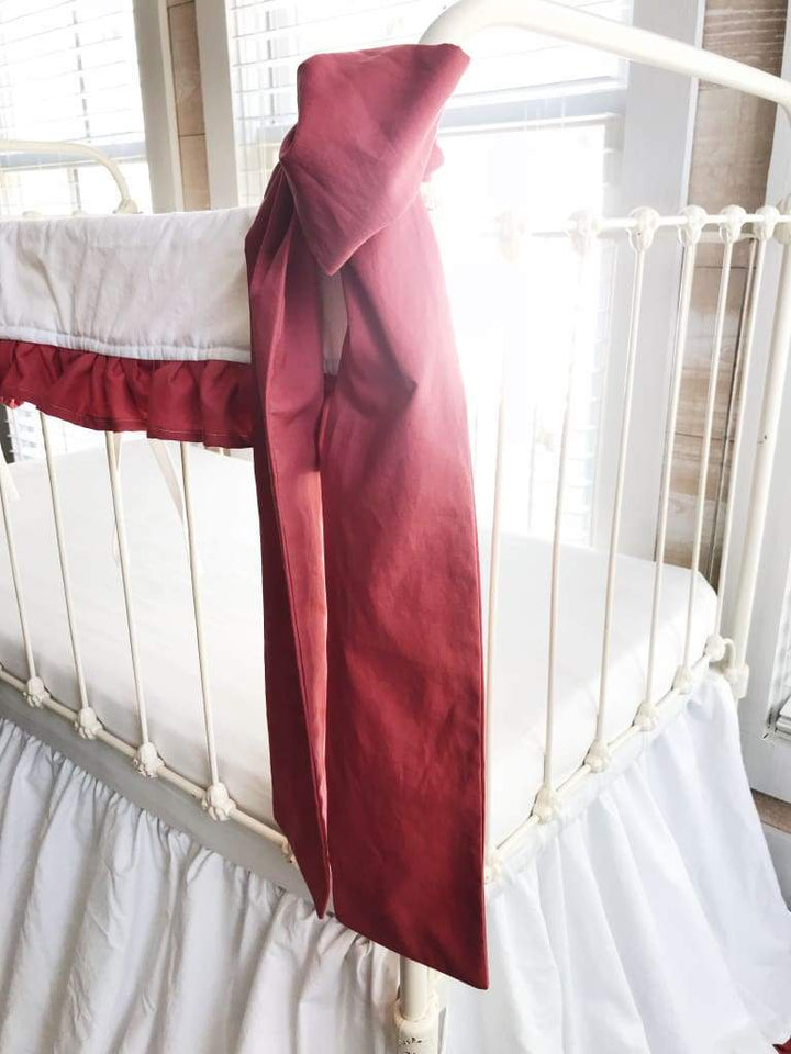 Blush Large Crib Bow handmade heirloom nursery - High Cotton Textile